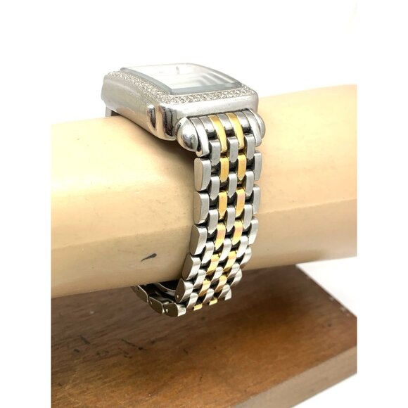 Michele Women's Watch 71-6000 Mother of Pearl Dial Diamond Swiss Quartz Two Tone - Picture 12 of 14